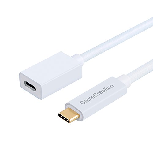 USB C Extension Cable, CableCreation 3.3ft USB 3.1 Type C Male to Female Cord 10Gbps, Compatible Galaxy S9/S9+, MacBook Pro,etc, 1M/White