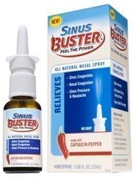 Sinus Buster Classic "Sinus &amp; Headache" Formula with Our Special Capsaicin Pepper Extract - 100% Natural - 2 TOTAL