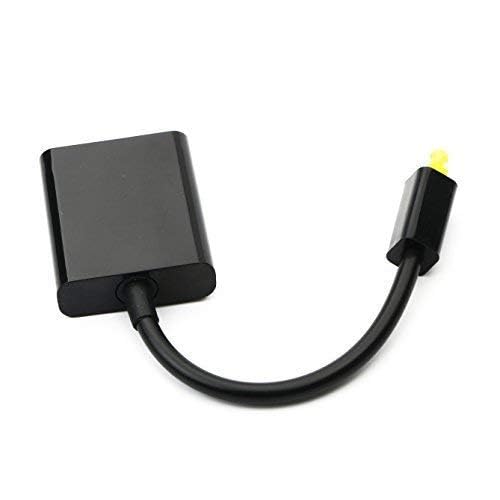 Pxyelec Digital Toslink Optical Fiber Audio Cable Cord Adapter 1 to 2 Splitter Black