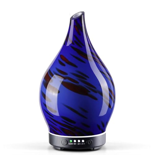 Porseme Aroma Diffuser 150ml,Handgeblasen Glas Luftbefeuchter Ultraschall