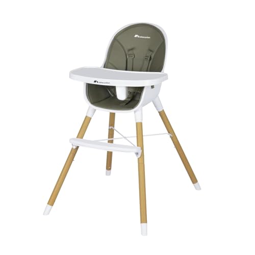 Avista Babyhochstuhl, mit Polsterung und Tablett, ab 6 Monaten, Tragkraft 30 kg, Mineral Green