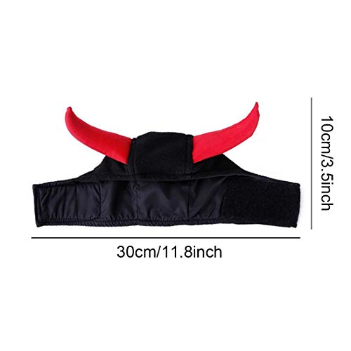 FineInno Pet Halloween Costume Hat Cat Headgear Headwear Headdress Animal Demon Shape Dress Up Hooded Cloak Outfits for Dog and Cat (Style 2 Demon) - Thumbnail 3