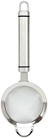 HeyLR 3.1 inch Stainless Steel 18/8 Fine Mesh Food Strainer Kitchen Colander and Sifters Crafted for Quinoa and Comfortable Handles