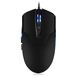 Aulker Gaming Mouse with High Speed Fusion Engine Anti Skid 6 Buttons 4 DPI Settings 800 1200 1600 2400 Conversion Charm Blue