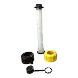 (1 Pack) Gas Can Spout Replacement with Gasket, Cap, Stopper and Rear Vent Cap. The Spout is Universal but Collar Screw Works just on Blitz Rubbermaid Essence Gott & Some RotopaX Kolpin
