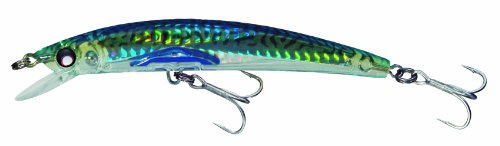 Yo-Zuri Crystal 3D Minnow Floating Lure, Holographic Green Mackerel, 4 3/8-Inch