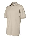 JERZEES ADULT JERSEY POLO WITH SPOTSHIELD (SANDSTONE) (MEDIUM)