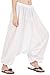 CandyHusky Mens Womens Baggy Lounge Hippie Boho Aladdin Harem Yoga Pants Rayon White