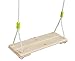 HAPPY PIE PLAY&ADVENTURE Adult Super Big Wood Tree Hanging Swings Seat with 67'' Height Adjustable Nylon Rope Per Side