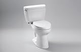 TOTO CST744EL#01 Eco Drake Two-Piece Elongated 1.28 GPF ADA Compliant Toilet, Cotton White