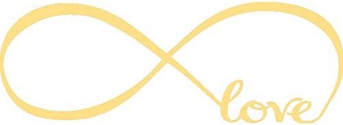 Gold 7'' X 22'' Wall Stickers, Bedroom Decor Infinity Symbol Word Love Vinyl Art Decal