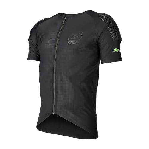 ONEAL Protector Shirt, Motocross Enduro Motorcycle, Elastic Lightweight Protector Jacket, Made of Polyurethane Foam, Mesh Insert, STV Short Sleeve Protector Shirt V.23, Adults, Black, XL