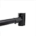 Adjustable Curved Shower Curtain Rod, Rustproof Aluminum, Adds Space and Adjusts from 36 in to 61 in, Telescoping Design, Elegant Finish (Black Finish)