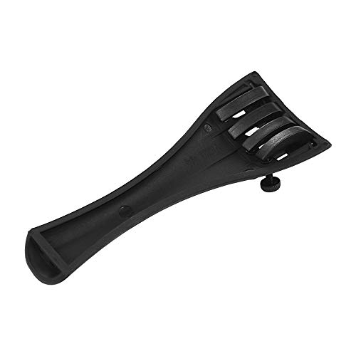 Muslady Violin Tailpiece Kit Carbon Fiber Fiddle with Four Fine Tuners and Tailpiece Gut Cord Professional Orchestral Strings Parts Kit(for 4/4, 3/4, 1/2, 1/4, 1/8 Violins Option)