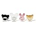 Cell Phone Ring Holder, ANIN 4 Packs Animal Finger Grip Metal Kickstand Stand for Universal Smartphone iPhone Samsung Galaxy S8 LG Huawei - Cat, Bear, Rabbit, Mouse