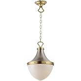Maxim Lighting 10384WTSNSBR Conrad - 1 Light Pendant-17.5 Inches Tall and 12 Inches Wide, Installation: Traditional