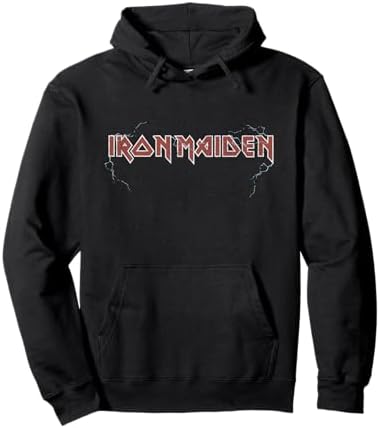 Amazon.com: Iron Maiden Distressed Logo Stacked Pullover Hoodie