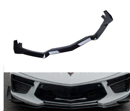 Photo 1 of ZZDSNJ 4PS Painted Carbon Flash Front Lip Canards Compatible with 2020-2024 Corvette C8 EOS Z06 Z07 Style Gloss Black Front Spoiler Splitter