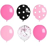Pink Mouse Birthday Decorations Rose Red Cartoon Theme Party Kit Mouse Theme Birthday Party Supplies with Backdrop, Foil Balloons, Tablecloth & Cake Toppers for Girls Baby Shower Celebration