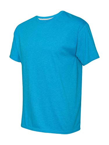 Hanes Men's 2 Pack X-Temp Performance T-Shirt, Neon Blue Heather, Large