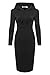 Meaneor Womans Long Sleeve Slim Fit Hoodie Dress W/ Kangaroo Pocket