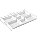 Ceramic Artist Paint Palette,Porcelain Watercolor Palette,Ceramic Mixing Tray for Watercolor Gouache Painting,7 Wells,9.5 inch, White, Rectangle