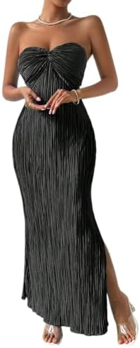 tube top flare dress Knit Tube Top Flare Mini Dress