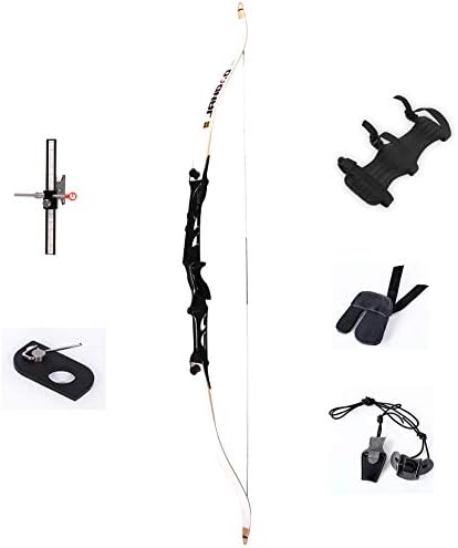 JANDAO Recurve Bow Archery Bow for Beginner Takedown Aluminum Alloy Riser Right&Left Hand 66" 68" 70" Bow Length