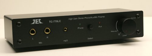 Technolink TC-770LC High Gain Phono/Mic/Aux Preamp; includes optional PREMIUM HIGH POWER AC Adaptor