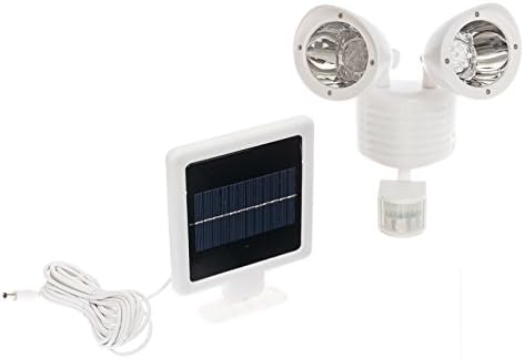 22 LED Solar Powered Motion Sensor Security Flood Spot Light (White)