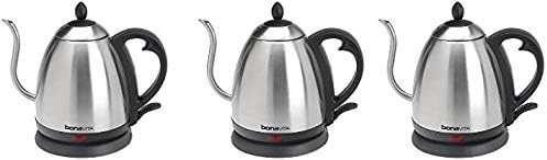 Bonavita 1.0L Electric Kettle Featuring Gooseneck Spout, BV3825B (3 Pack)