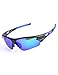 ODODOS Polarized Sunglasses for Cycling Driving Baseball Running Fishing UV100 Polarized Lenz,MATTBLACK,REVOBLUE