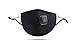 DualVertex Anti Pollution Mask Washable, Cotton Face Mask, Mouth Mask, Dust Mask, Face Masks Washable Uk with Valve and 6 Replaceable filters for Men Women & Kids (1, Black)