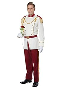 California Costumes Men's Royal Storybook Prince Adult Man Costume, Cream/Chocolate Red, Medium