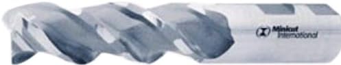 Minicut TC930-2016 Super Cobalt Steel End Mill, Roughing for Aluminum, TiCN Coated, 3 Flutes, 43.5 Degrees Helix, Weldon Shank, 1.625" Cutting Length, 0.625" Cutting Diameter, 3.75" Length (Pack of 1)