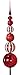Stacked Christmas Ornament Ball Topiary Stake, Red, Red