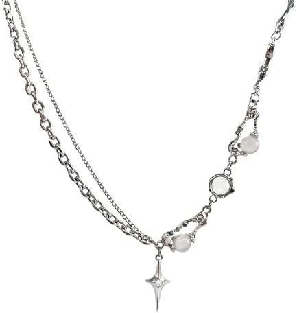 Amazon.com: Tosmifairy Stainless Steel Chain Necklace with 7pcs