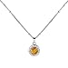 LUX ACCESSORIES Topaz Citrine November Birthstone Pendant Disc Charm Pendant Necklace Birthday Stone
