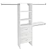 ClosetMaid SuiteSymphony Closet Organizer with Shelves, 3 Drawers, 25-Inch-Pure White