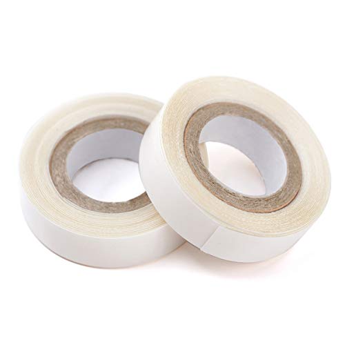 1.27cm x 3 Yards Hair Replacement Strong Adhesive Lace Front Wig Hair Support Tape, Double-Sided Water-Proof Invisible Tape 2 Rolls/Pack For Wigs/Toupees/Skin Weft Hair Extensions-White