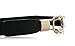Women Metal Fashion Skinny Leather Belt Gold Elastic Buckle belt solid color, black1, M-L(29