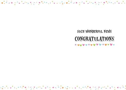 Piccadilly Greetings Modern Baby Girl Card Welcome to The World - 7 x 5 inches - Image 3