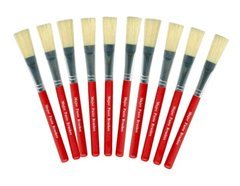 Major Brushes Red Handle Paste Brushes Pack of 10