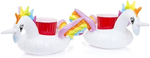 EXTRA LARGE Pegasus Inflatable Cup Holder by ASUSA - Swimming Drink Floats - Floating Coasters for Pool Party, Birthday Party, and Lots More - High Quality Party Favor (2Pack)