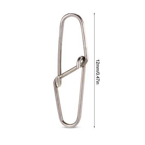 Zetiling Angeln Duo-Lock Karabinerhaken Karabinerhaken, 100 STÜCKE Edelstahl Angeln Kugellager Wirbel mit Duo Lock… – Bild 5