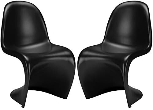 Poly and Bark S Chair in Black (Set of 2)