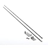 Copperfield 61090 Woodfield Hanging Fireplace Spark Screen Rod Kit, Includes Two 3/16 Inch Diameter x 32 Inch Rods, Mounting Brackets, Adjusts To Max Fireplace Opening of 58 Inch