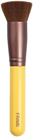 FRIME Makeup Brush Flat Top Kabuki Brush Wooden Handle (1 Pcs, Flat Top Kabuki Brush)