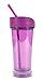 Mighty Mug Spill-Free Ice Tea & Coffee Tumbler with Straw, Double-Walled, Unspillable Cup, Condensation-Free, Unbreakable Tritan Plastic, BPA Free, (Purple, 20oz)