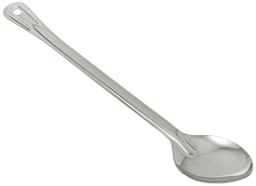 Winco Colher de cozinha BSOT-18 de aço inoxidável sólido, 45 cm, média
